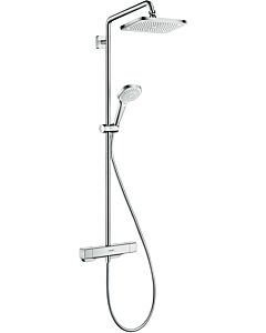 hansgrohe Croma E Showerpipe   27630000 chrome, 1jet with thermostatic shower mixer