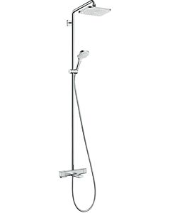 hansgrohe Croma E Showerpipe   27687000 chrome, 1jet with thermostatic bath shower mixer