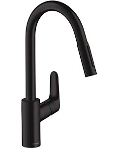 hansgrohe Focus M41 kitchen faucet 240 31815670 with pull-out spray, 2jet, matt black