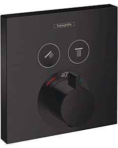 hansgrohe ShowerSelect Fertigmontageset 15763670 UP-Thermostat, für 2 Verbraucher, mattschwarz