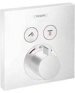 hansgrohe ShowerSelect Fertigmontageset 15763700 UP-Thermostat, für 2 Verbraucher, mattweiß