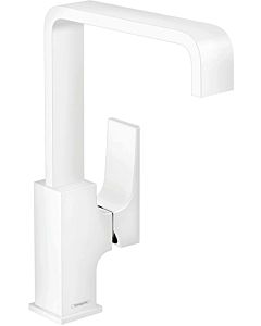 hansgrohe Metropol single lever basin mixer 32511700 projection 165 mm, with push-open waste set, matt white