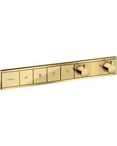 hansgrohe RainSelect 15382990 polished gold optic, thermostat, 4x consumer, concealed