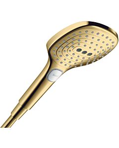 hansgrohe Raindance Select E hand shower 26520990 DN 15, 3jet, shower head Ø 120 mm, polished gold optic