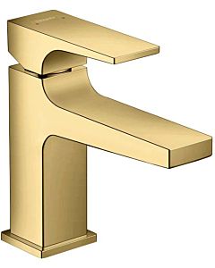hansgrohe Metropol single lever basin mixer 32500990 projection 127mm, push-open waste set, polished gold optic