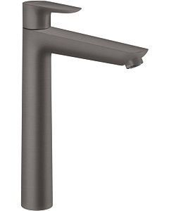 hansgrohe Talis E single lever basin mixer 71716340 with waste set, projection 183 mm, brushed black chrome