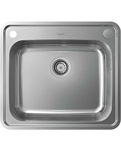 hansgrohe sink 43336800 570 x 510 mm, drainer, automatic waste set, stainless steel