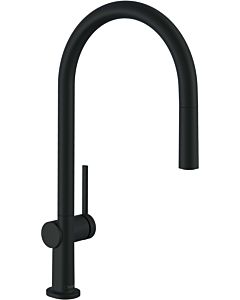 hansgrohe Talis M54-210 kitchen mixer 72803670 with 1jet pull-out spout, sBox, matt black