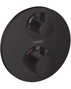 hansgrohe jeu de finition Ecostat S 15758670 thermostat 2 Verbraucher , pour 2 Verbraucher , noir mat