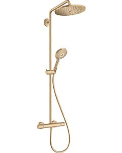 hansgrohe Croma Select S Showerpipe 26890140 with thermostat and hand shower, brushed bronze