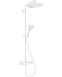hansgrohe Croma Select S Showerpipe 26891700 with thermostat and hand shower, matt white