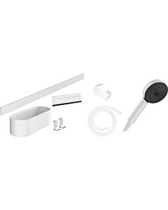 hansgrohe WallStoris hand shower set 24291700 3jet Activation EcoSmart, with shower bar, accessories set, matt white