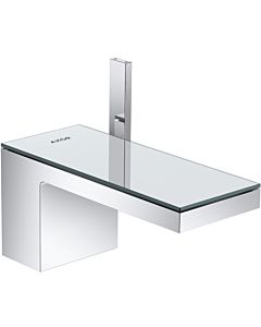 hansgrohe Axor MyEdition basin mixer 47010000 projection 151 mm, with push-open waste set, chrome / mirror glass