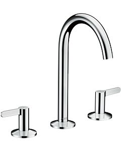 hansgrohe Axor One 3-hole basin mixer 48050000 projection 140mm, with push-open waste set, chrome