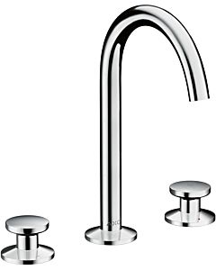 hansgrohe Axor One 3-hole basin mixer 48070000 projection 140mm, with push-open waste set, chrome