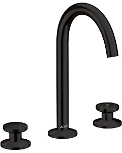 hansgrohe Axor One 3-hole basin mixer 48070670 projection 140mm, with push-open waste set, matt black
