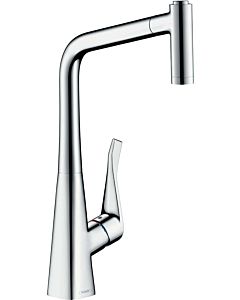 hansgrohe Metris kitchen mixer 14780000 with pull-out spray, 2jet, 5.8 l/min, chrome