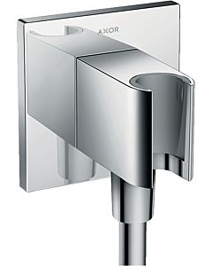 hansgrohe Axor Porter unit 36734340 square, with backflow preventer, integrated holding function, brushed black chrome