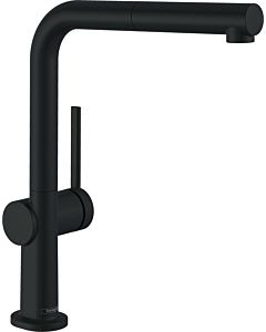 hansgrohe Talis M54 kitchen faucet 72860670 low pressure, with pull-out spout, 1jet, matt black