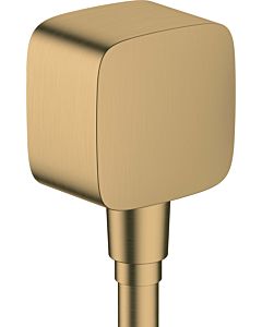 hansgrohe Fixfit wall connection 26457140 without ball joint, with backflow preventer, brushed bronze