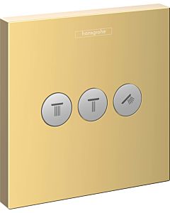 hansgrohe ShowerSelect Fertigmontageset 15764990 UP-Ventil, 3 Verbraucher, polished gold optic
