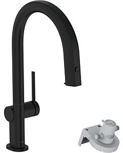 hansgrohe Aqittura M91 kitchen faucet 76803670 pull-out spout, 1jet, matt black