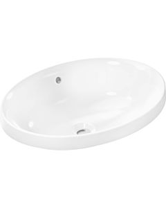 hansgrohe Xuniva lavabo à encastrer 60156450 550x400mm, sans trou pour robinetterie, avec trop-plein, blanc