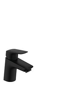 hansgrohe Logis mitigeur de lavabo 71070670 garniture de vidange tirette en plastique, sans CoolStart, saillie 107 mm, noir mat