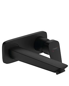 hansgrohe Logis single lever basin mixer 71220670 matt black, concealed, for wall mounting, projection 195mm