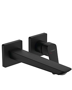 hansgrohe Logis single lever basin mixer 71256670 matt black, concealed, for wall mounting, projection 206mm