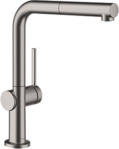 hansgrohe Talis M54 270 kitchen mixer 72808340 with pull-out spout, 1jet, brushed black