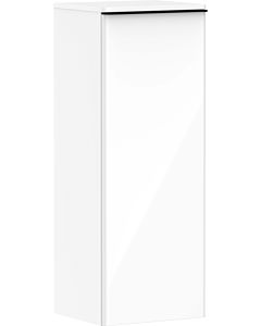 hansgrohe Xelu Q medium cabinet 54127670 370x400x1065mm, door hinge on the left, white high gloss, matt black