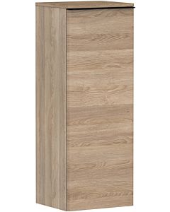 hansgrohe Xelu Q mid-tall cabinet 54129670 370x400x1065mm, door hinge on the left, natural oak, matt black
