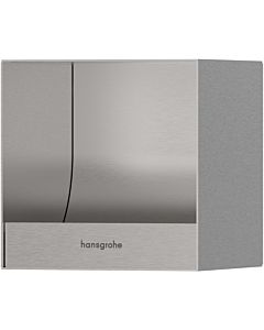 hansgrohe XtraStoris Original Einbau-Toilettenpapierhalter 56065800 150x150x140mm, Edelstahl gebürstet