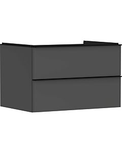 hansgrohe Xelu Q vanity unit 54075670 780x485x550mm, 2 drawers, matt diamond gray, matt black
