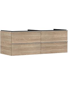 hansgrohe Xelu Q vanity unit 54088000 1360x485x550mm, 4 drawers, natural oak, chrome