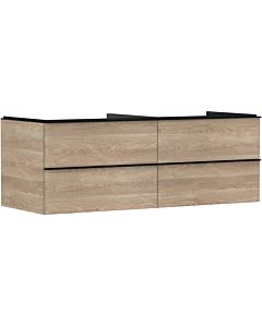 hansgrohe Xelu Q vanity unit 54088670 1360x485x550mm, 4 drawers, natural oak, matt black
