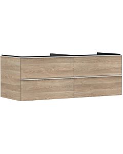 hansgrohe Xelu Q meuble sous-vasque 54088700 1360x485x550mm, 4 tiroirs, chêne naturel, blanc mat