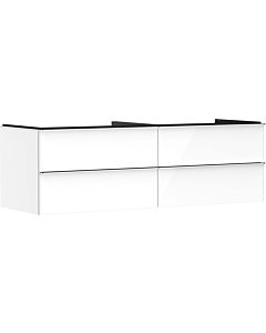 hansgrohe Xelu Q meuble sous-vasque 54090000 1560x485x550mm, 4 tiroirs, blanc brillant, chromé