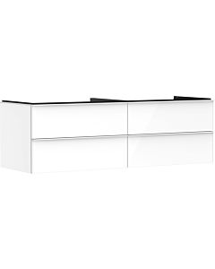 hansgrohe Xelu Q meuble sous-vasque 54090700 1560x485x550mm, 4 tiroirs, blanc brillant, blanc mat