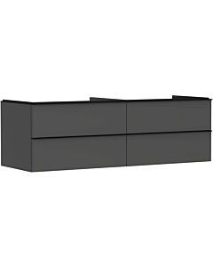 hansgrohe Xelu Q meuble sous-vasque 54091670 1560x485x550mm, 4 tiroirs, gris diamant mat, noir mat