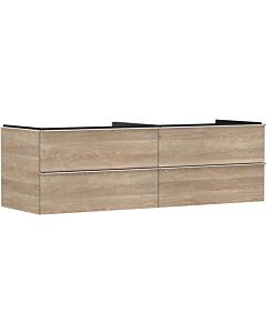 hansgrohe Xelu Q meuble sous-vasque 54092000 1560x485x550mm, 4 tiroirs, chêne naturel, chromé