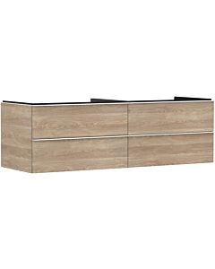 hansgrohe Xelu Q meuble sous-vasque 54092700 1560x485x550mm, 4 tiroirs, chêne naturel, blanc mat