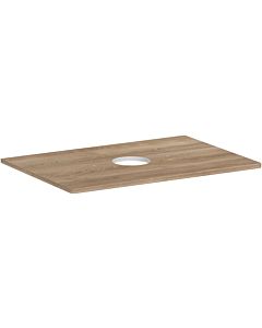 hansgrohe Xelu Q console 54113230 780 x 550 mm, cut-out in the middle, countertop washbasin without tap hole, natural oak