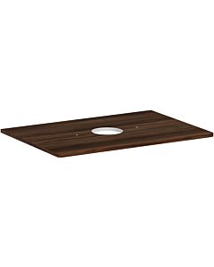 hansgrohe Xelu Q console 54113630 780 x 550 mm, cutout in the middle, countertop washbasin without tap hole, dark walnut