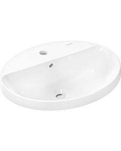 hansgrohe Xuniva lavabo à encastrer 61060450 550x450mm, avec trou pour robinetterie, avec trop-plein, SmartClean, blanc