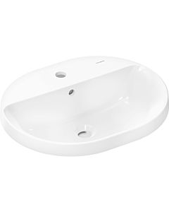 hansgrohe Xuniva lavabo à encastrer 61064450 550x450mm, avec trou pour robinetterie, avec trop-plein, SmartClean, blanc