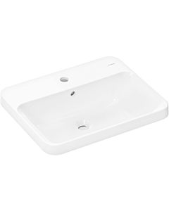 hansgrohe Xuniva lavabo à encastrer 61068450 550x450mm, sans trou pour robinetterie, avec trop-plein, SmartClean, blanc