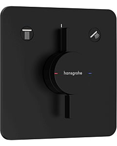 hansgrohe DuoTurn Q mitigeur 75414670 encastré, pour 2 Verbraucher , noir mat