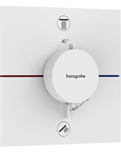 hansgrohe ShowerSelect thermostat Comfort E 15578700 UP, pour 2 Verbraucher , avec combinaison de sécurité EN 1717, blanc mat